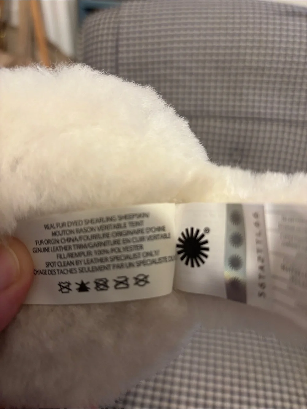 UGG Cream Plush shearling ear muffs